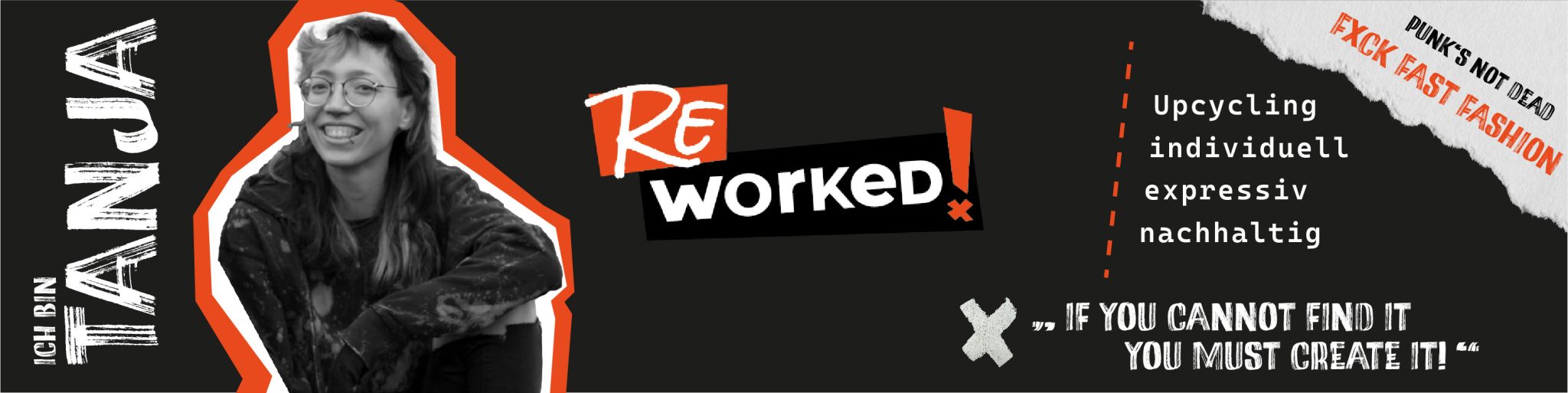 Banner des Upcycling-Labels "ReworkedbyTanja"